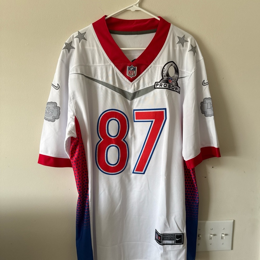 Men’s Nike Travis Kelce #87 Kansas City Chiefs 2022 Pro Bowl Jersey Sz L - RARE